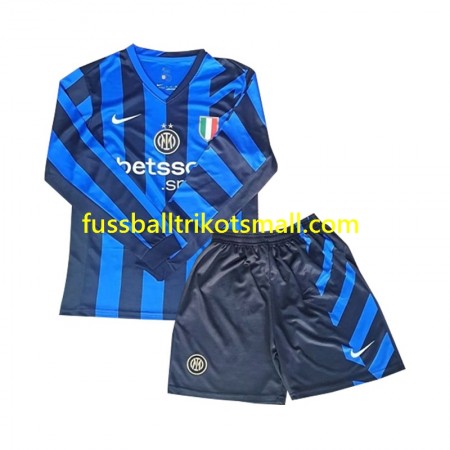 Fußballtrikots Inter Mailand Kinder 2024-2025 Langarm Heimtrikotsatz kaufen